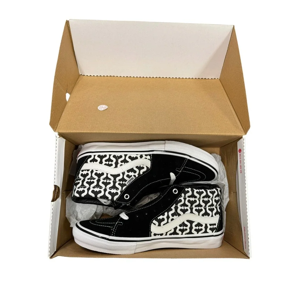 Vans Skate Grosso Mid Supreme Mens 11 Black White New S Logo VN0A5KS15XH